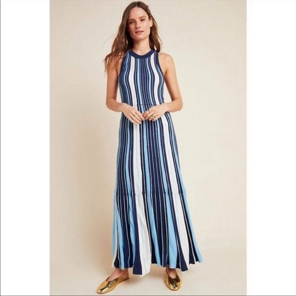 Anthropologie Striped Maxi Dress